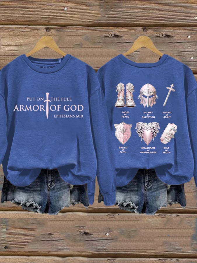 Women's Put On The Full Armor Of God Casual Sweatshirt