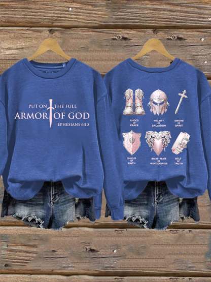 Women's Put On The Full Armor Of God Casual Sweatshirt