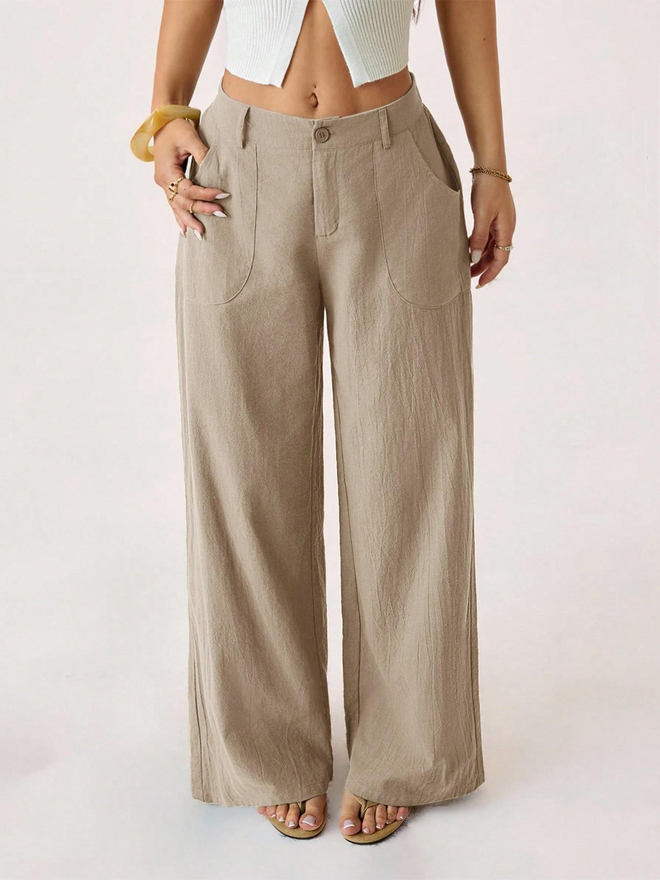 Women's Classical Cotton-Linen Palazzo Pants