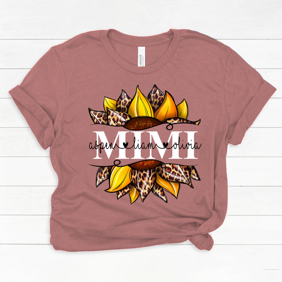 Leopard Yellow Sunflower Mimi And Kids CL01 Classic Canvas