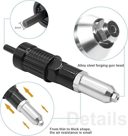 ⚡ Last Day 50% OFF 🔥 Professional Electric Rivet Gun Adapter Kit