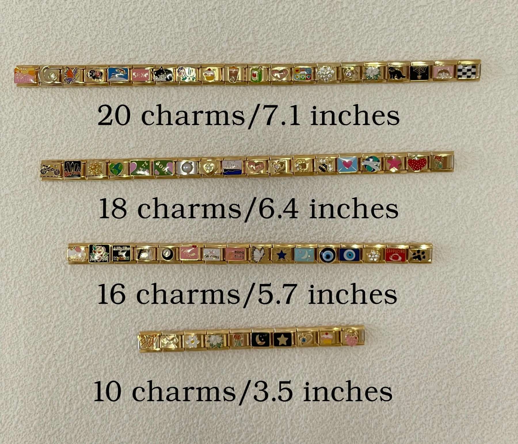 Personalized Italian Bracelet, Custom Gold Italy Charms, Gold Italian Bracelet, Italy Charms, Gold Italian Charm Bracelet, Gift for Her