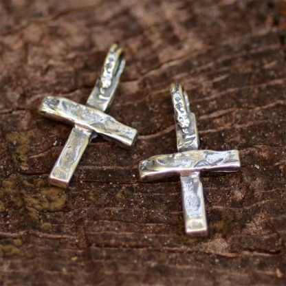 ️100% Handmade Silver Cross Healing Heart