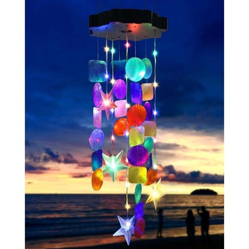 🎁Last Day 49% OFF - 🌈 ✨ Solar-Powered Seashell Wind Chime Light