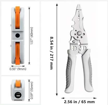 🔥🛠️Universal Quick Lever Electrical Wire Connectors (24-12 AWG) Assortment (50/100Pcs) + Wire Stripper