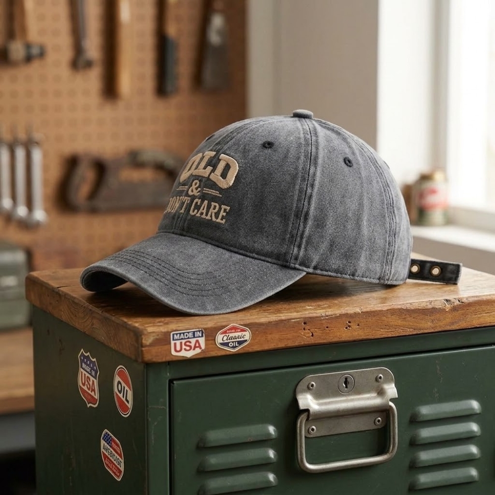 OLD & DON'T CARE Baseball Cap –  Adjustable Cap for Men, Perfect Gift For Dad Low Profile Dad Hat