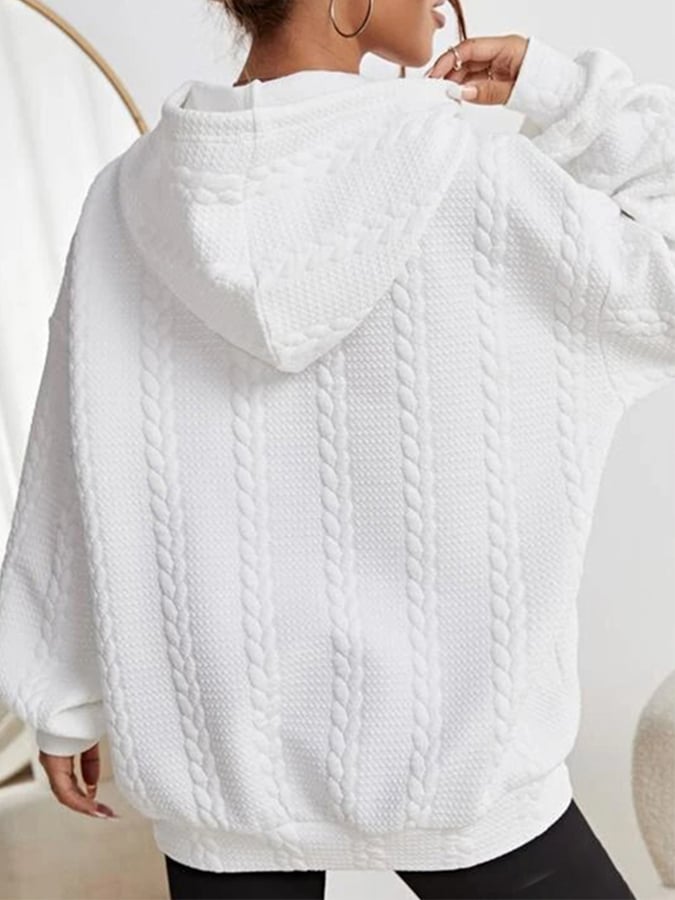 Women's Blessed By God Spoiled By My Husband Protected By Both Casual Cable Hoodie