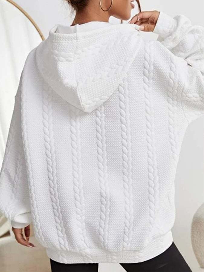 Women's Blessed By God Spoiled By My Husband Protected By Both Casual Cable Hoodie