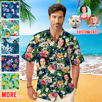 Custom Birthday Hawaiian Shirt with Face