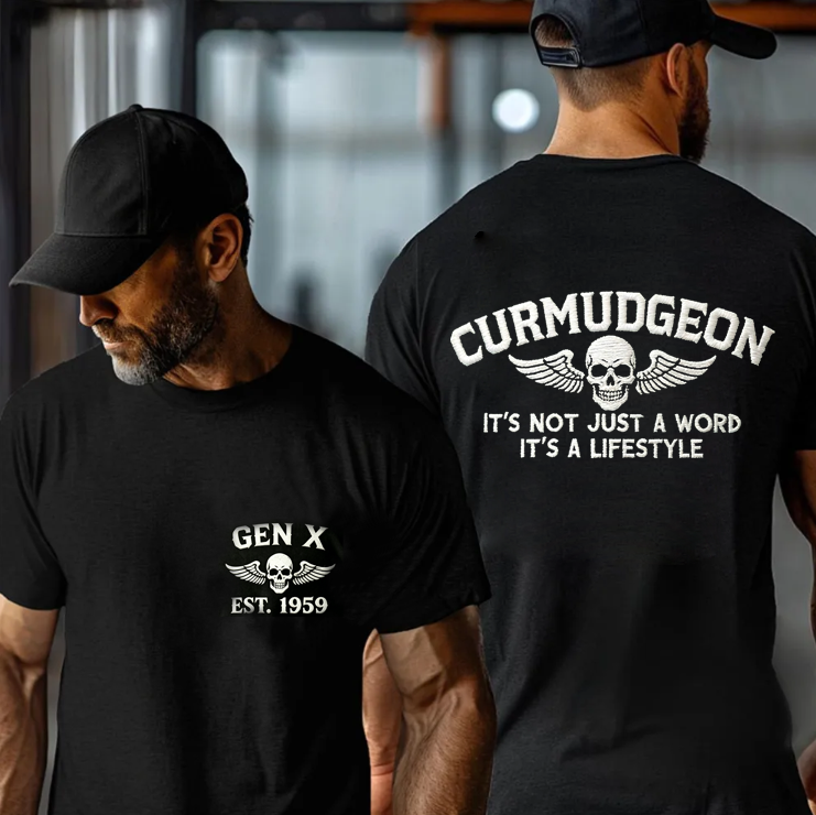 Curmudgeon Old Man T-Shirt, BOOMER T-Shirt, GEN X T-Shirt,  Custom Year Of Birth