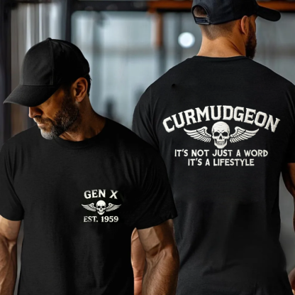 Curmudgeon Old Man T-Shirt, BOOMER T-Shirt, GEN X T-Shirt,  Custom Year Of Birth