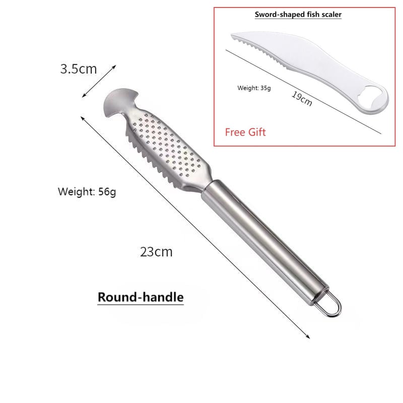 🐟2-in-1 Stainless Steel Fish Scaler + Ginger Grater