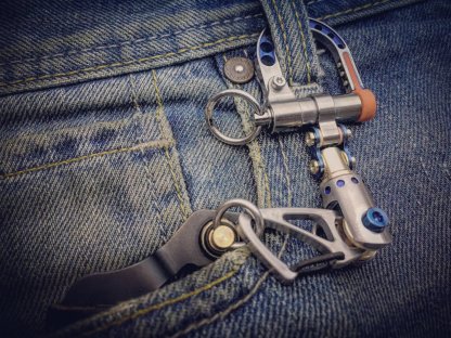 keychain with double carabiner