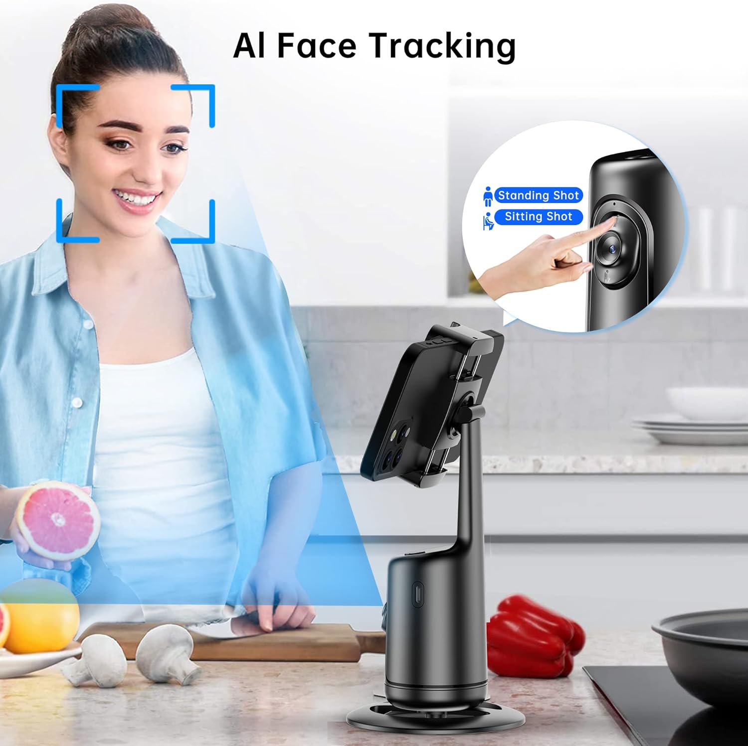 🔥🔥Smart AI Facial Recognition Phone Tripod🤳