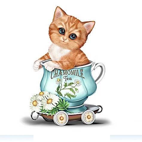 Kitten Teacup Train Figurine Collection