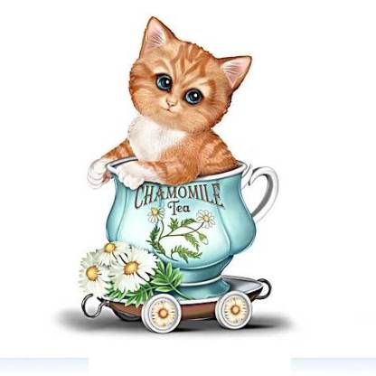 Kitten Teacup Train Figurine Collection