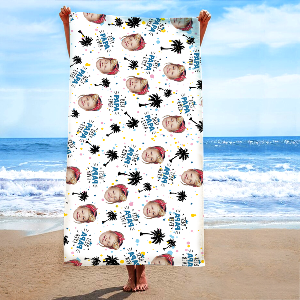 Personalized Sea Summer Beach Towels, Custom Photo And Kids Gifts, Summer Towels