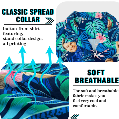 Custom Happy Birthday Hawaiian Shirt Flamingo Party Personalized Face Shirt