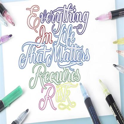 8/12/24/36/48 Colors Double Line Outline Art Pen Marker Pen