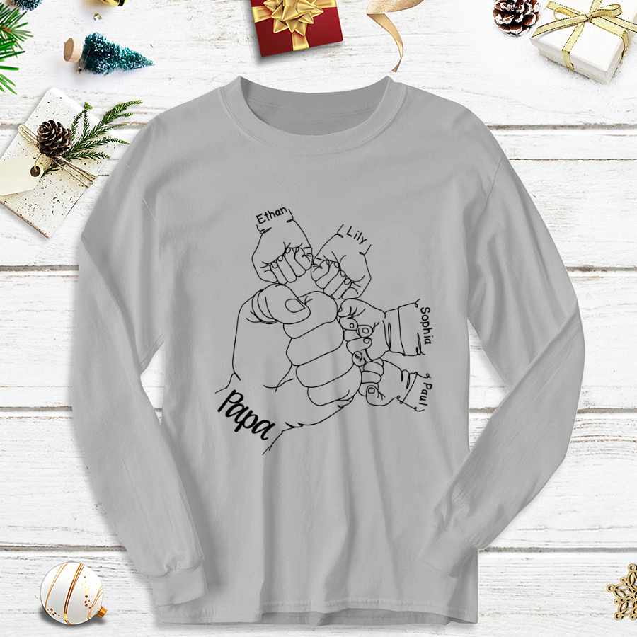 Hands grandkids Papa Longsleeve