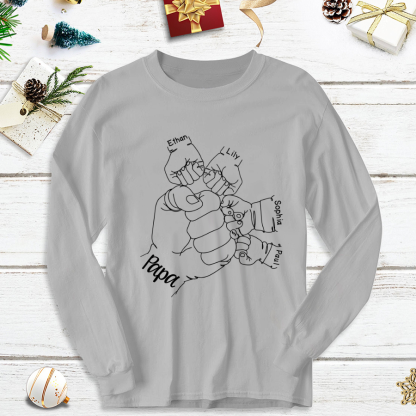 Hands grandkids Papa Longsleeve