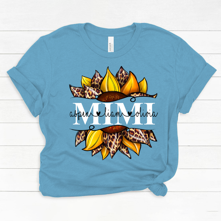 Leopard Yellow Sunflower Mimi And Kids CL01 Classic Canvas