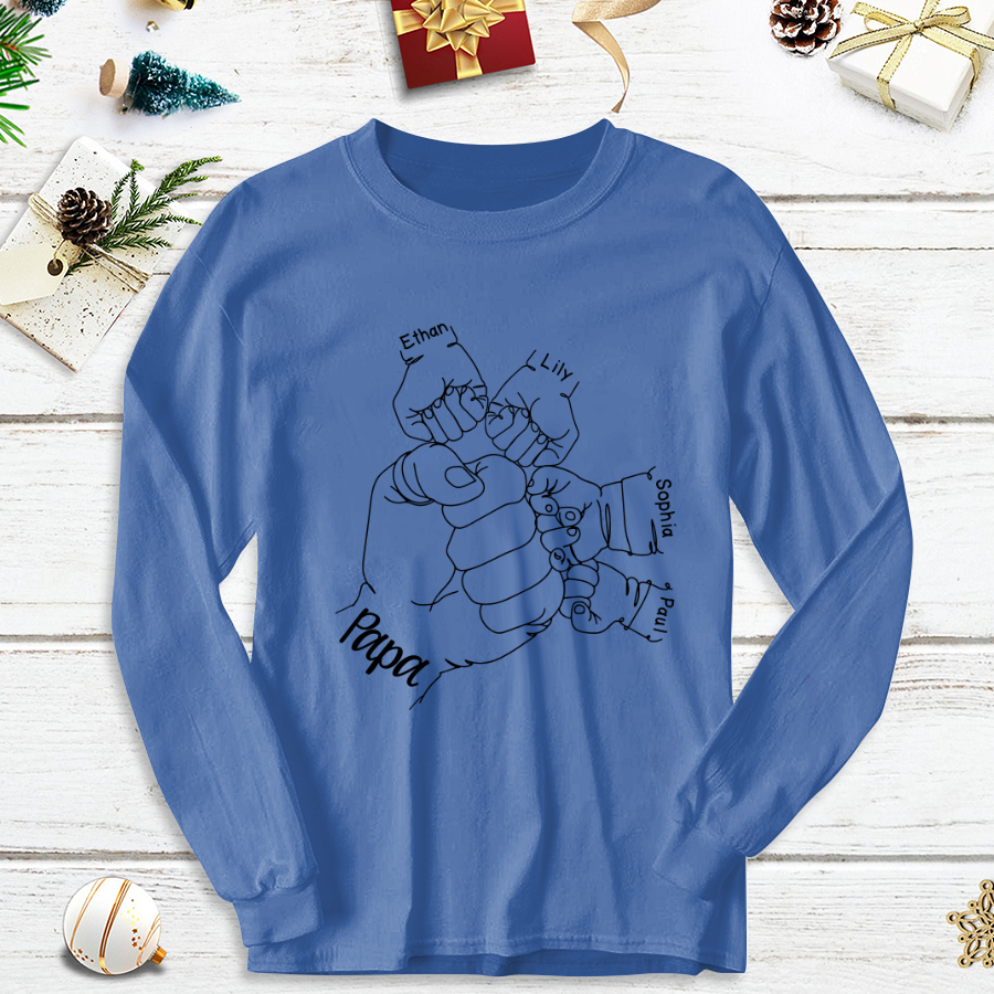 Hands grandkids Papa Longsleeve