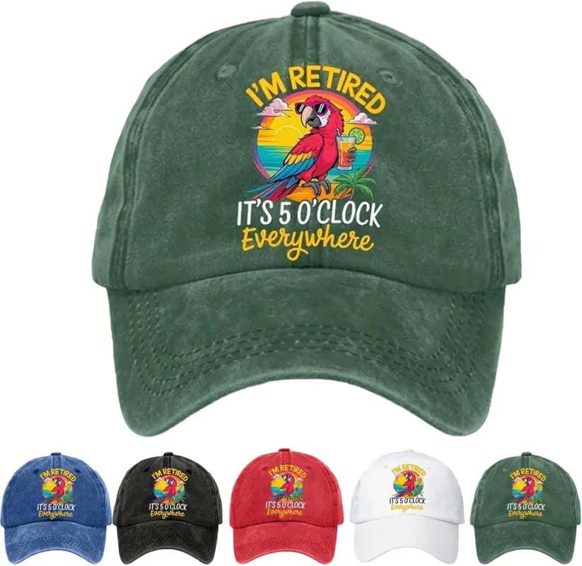 Happyhour Cap-Adjustable Cotton Breathable Baseball Cap-Retirement Gifts