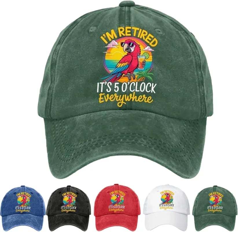 Happyhour Cap-Adjustable Cotton Breathable Baseball Cap-Retirement Gifts