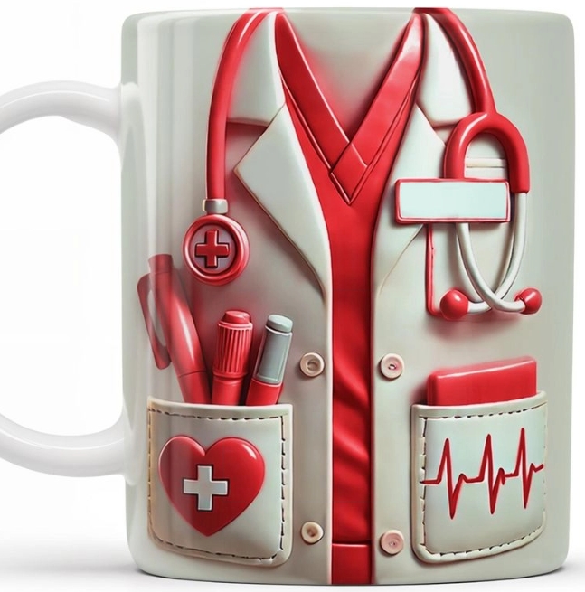 Medical Appreciation Design With Stethoscope - Personalized Coffee Mug - Gift For Medical Professionals