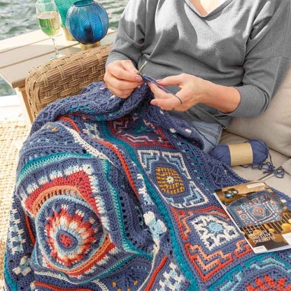 Moroccan Tile Crochet Afghan
