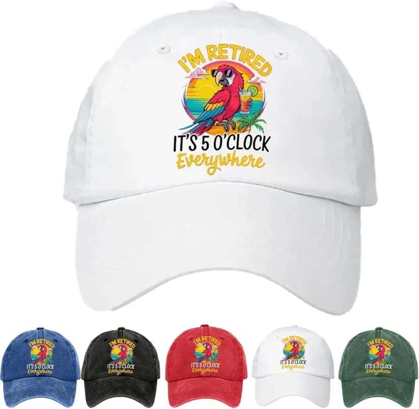 Happyhour Cap-Adjustable Cotton Breathable Baseball Cap-Retirement Gifts