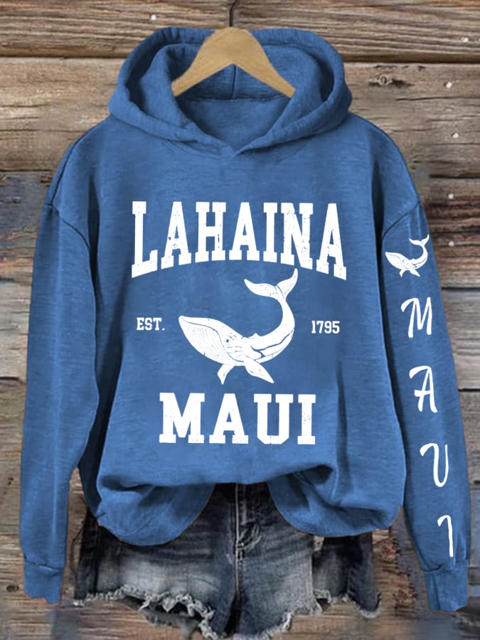 Women'S Lahaina Hawaii  Casual Print Sweatshirt
