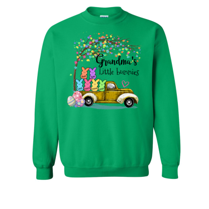 Custom Grandma Little Bunnies Cute Easter Day Sweatshirt