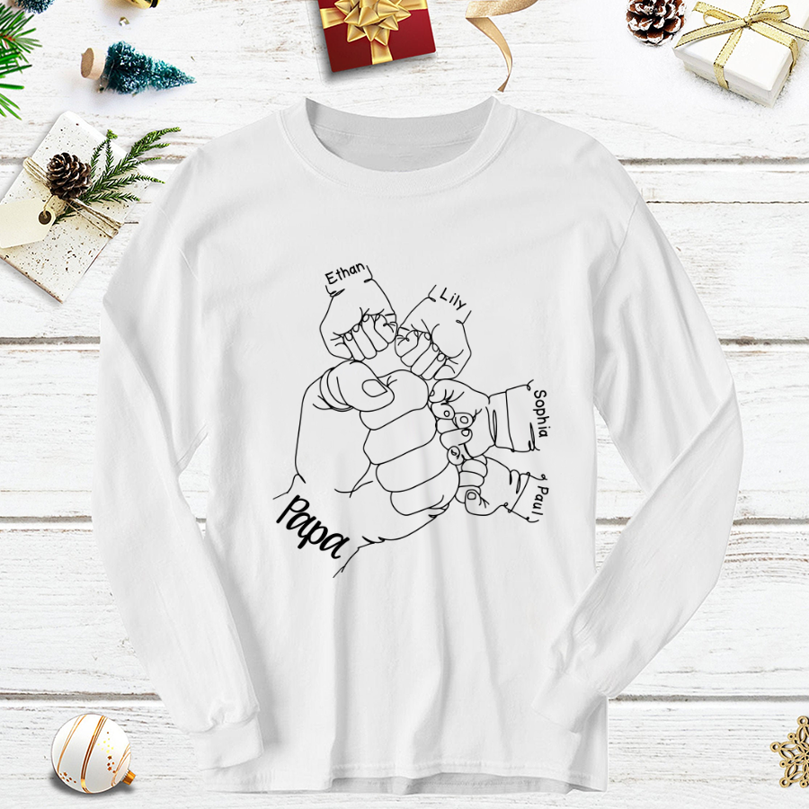 Hands grandkids Papa Longsleeve