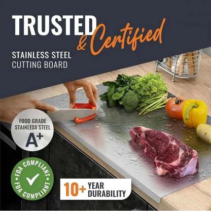 Stainless Steel Cutting Board, Hygienic & Easy to Clean