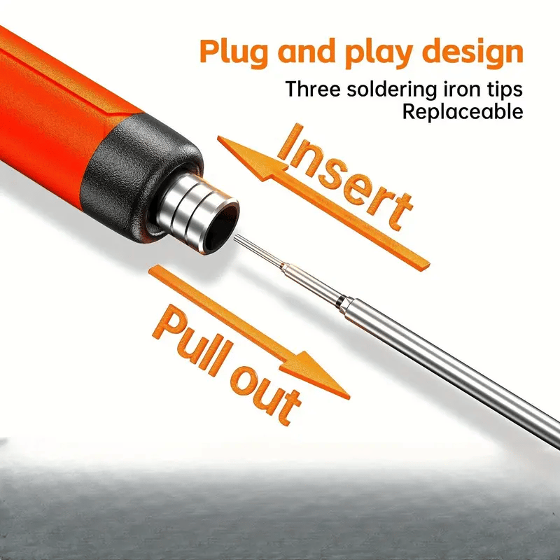 🌡️ Adjustable Temperature Soldering Iron – LCD Screen DIY Kit with Organizer Box ✨ - Grey