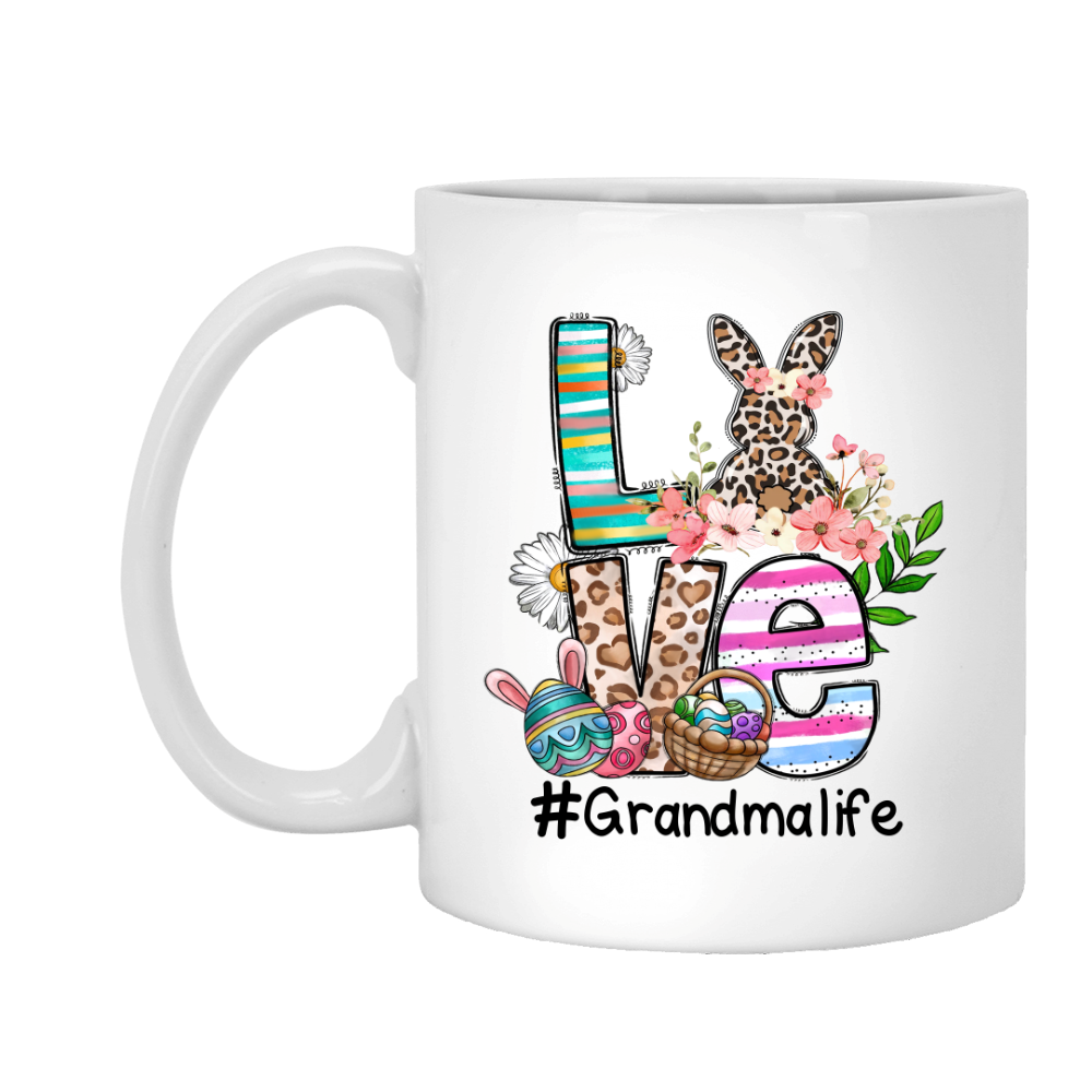 Love Grandma Life Easter Mug