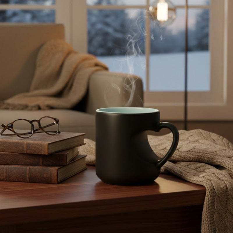 Heart-shaped Color-changing Ceramic Mug