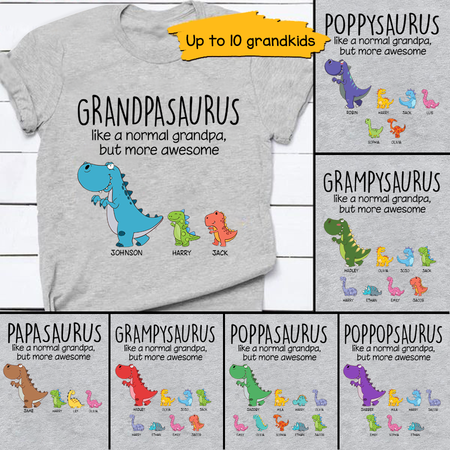 Grandpasaurus And Grandkids, Best Gift For Father's Day