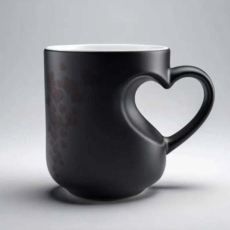 Heart-shaped Color-changing Ceramic Mug