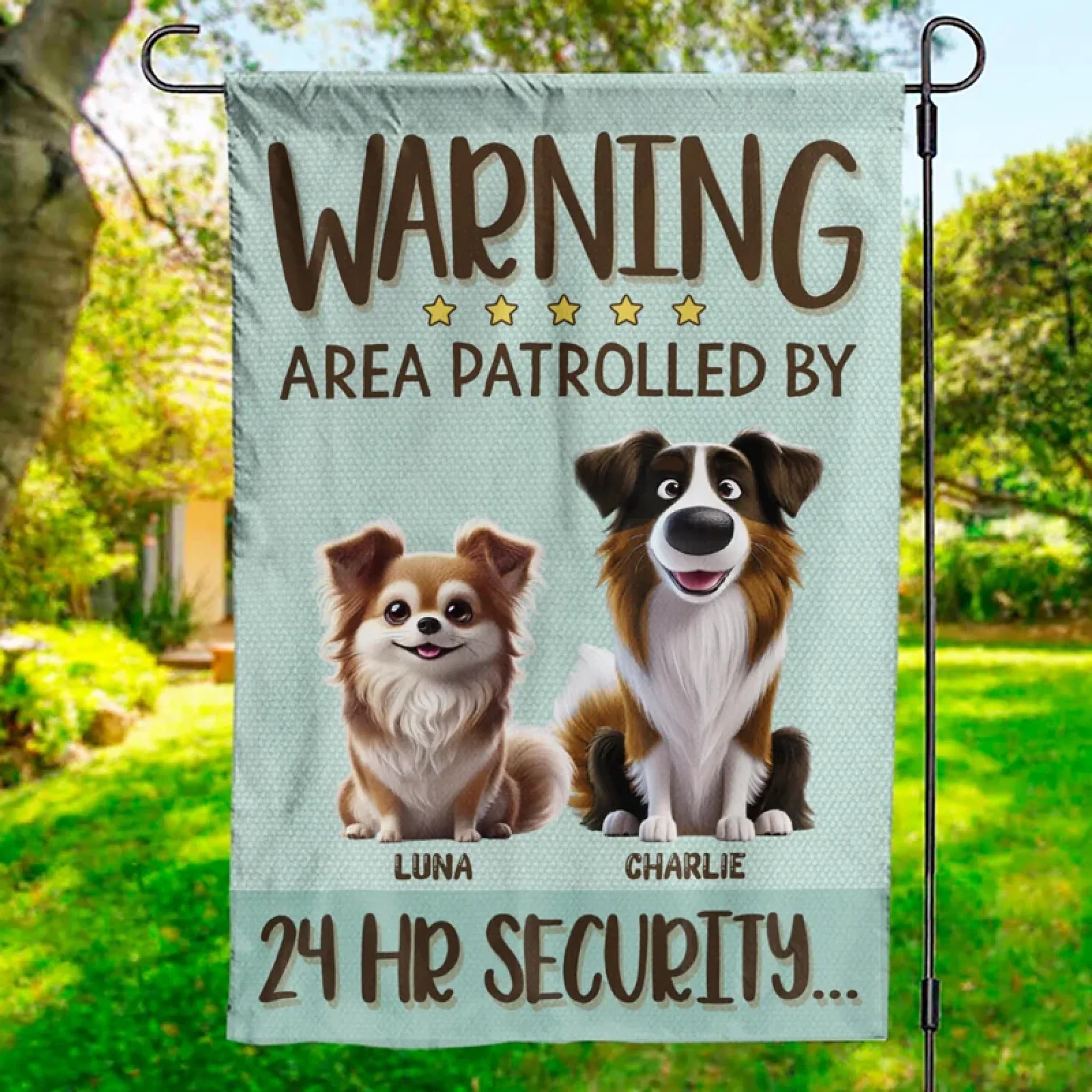 Fierce Love, Fearless Guard - Dog Personalized Custom Flag - Gift For Pet Owners, Pet Lovers