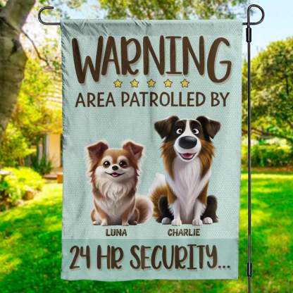 Fierce Love, Fearless Guard - Dog Personalized Custom Flag - Gift For Pet Owners, Pet Lovers