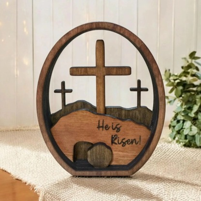 ️100% Handmade Resurrected Tomb Wood Egg Decor