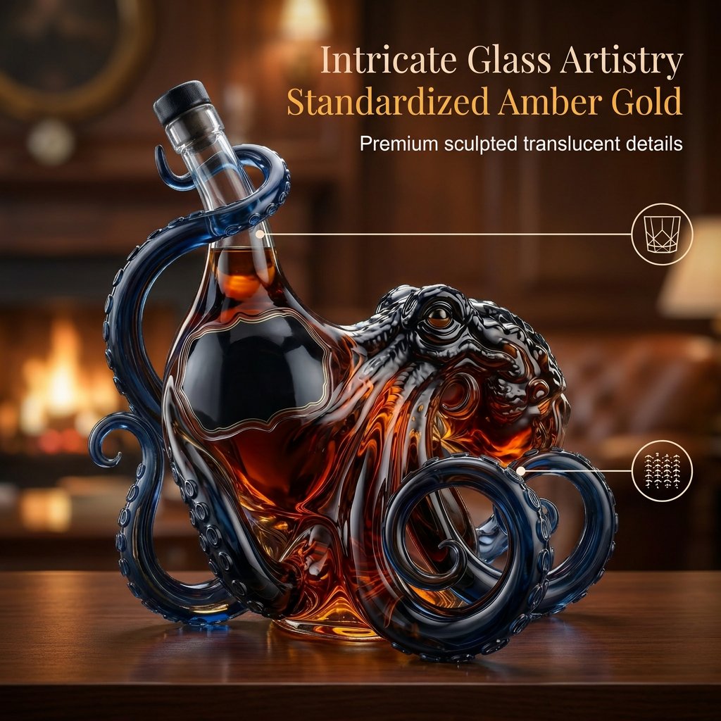 🔥3D Sculpted Octopus Collector's Edition Bottle