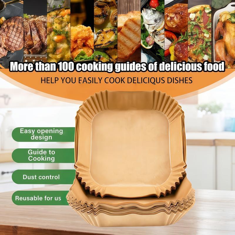 100Pcs Parchment Paper Air Fryer Paper Liners