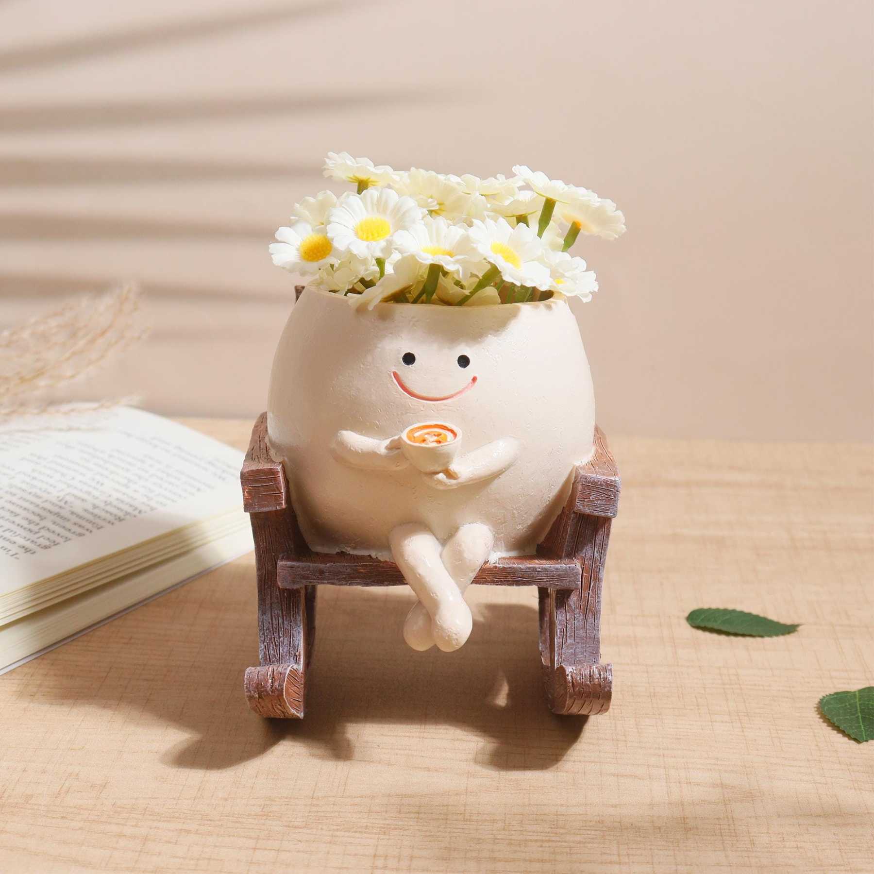 Rocking Chair Character Planter