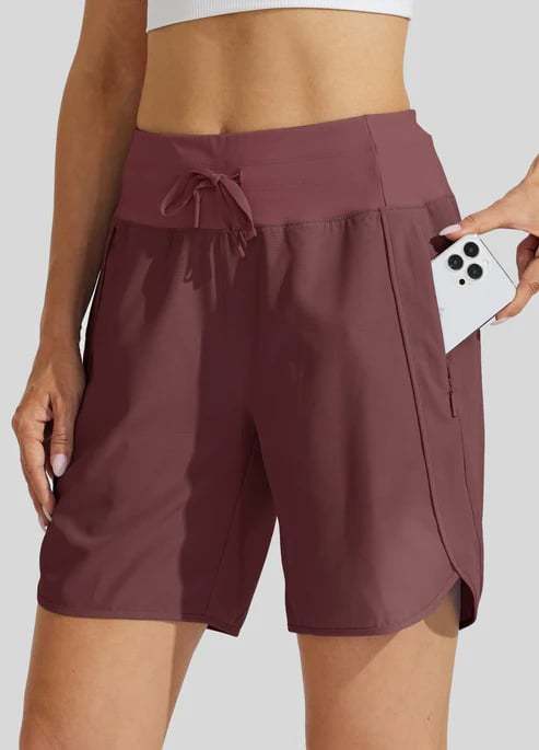⏰Hot Sale Women's Active 7 Inseam Athletic Long Running High Wasistband Shorts