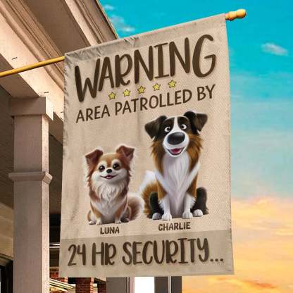 Fierce Love, Fearless Guard - Dog Personalized Custom Flag - Gift For Pet Owners, Pet Lovers