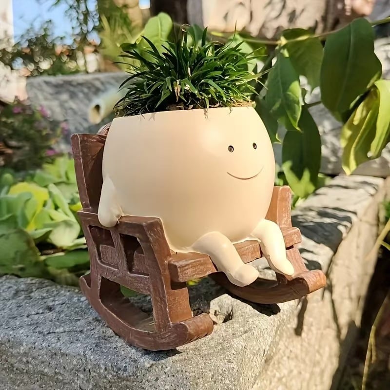 Rocking Chair Character Planter